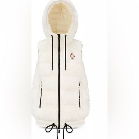 MONCLER GRENOBLEFaux Shearling Hooded Vest